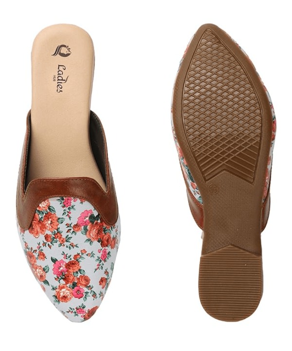 Women Slip on Mules Shoes - grey 487