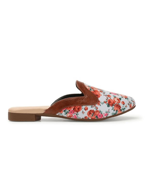 Women Slip on Mules Shoes - grey 493