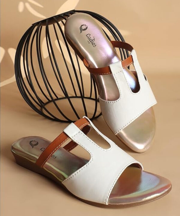 Platform heels Fashion slippers-white-1266