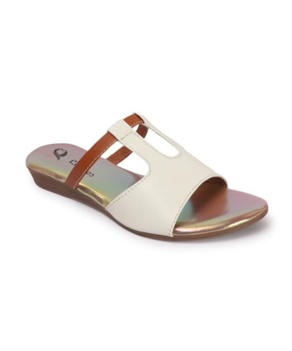 Platform heels Fashion slippers-white-612