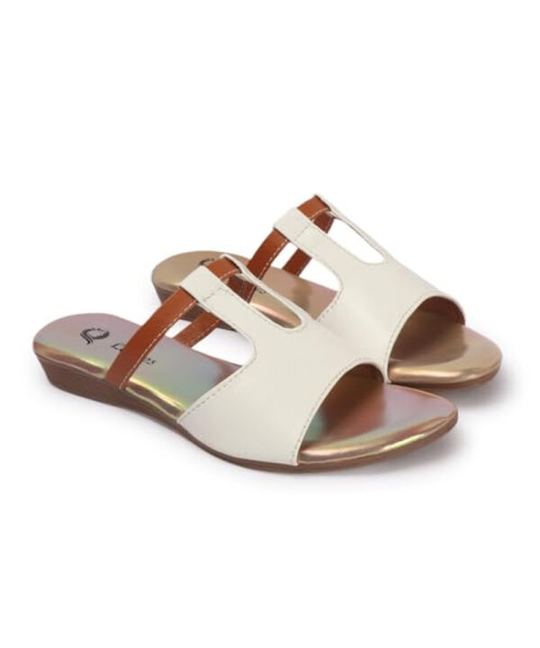 Platform heels Fashion slippers-white-613