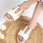 Platform heels Fashion slippers-white-617