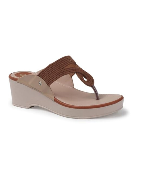 Slip-On Casual Slippers for Girls - Brown-1216