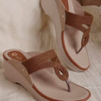 Slip-On Casual Slippers for Girls - Brown-1217