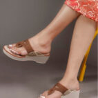 Slip-On Casual Slippers for Girls - Brown-1218