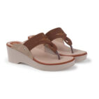 Slip-On Casual Slippers for Girls - Brown-1219