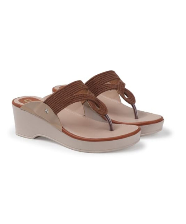Slip-On Casual Slippers for Girls - Brown-1219