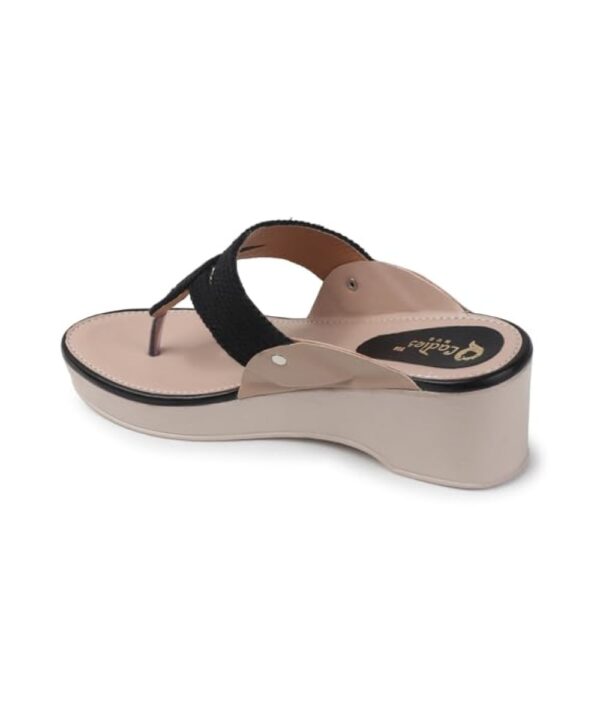 Wedge Heel Kolhapuri Sandals-black-1210