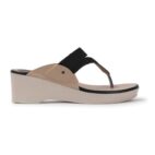 Wedge Heel Kolhapuri Sandals-black-1211