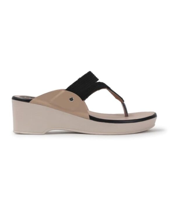 Wedge Heel Kolhapuri Sandals-black-1211