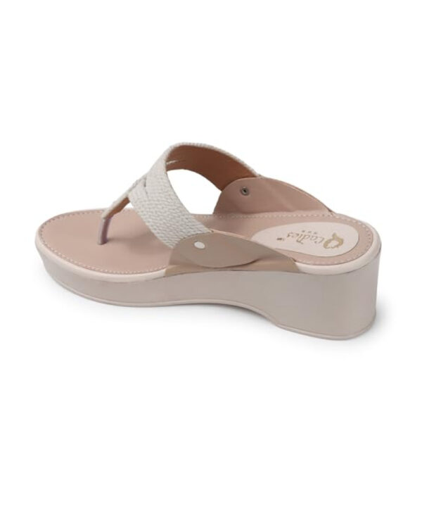 Women Wedge Heel Kolhapuri Sandals-white-1219