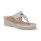 Women Wedge Heel Kolhapuri Sandals-white-1221