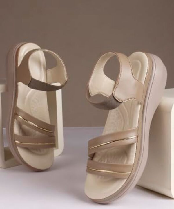 Women’s Wedge Sandals Platform Heels-Beige-1198