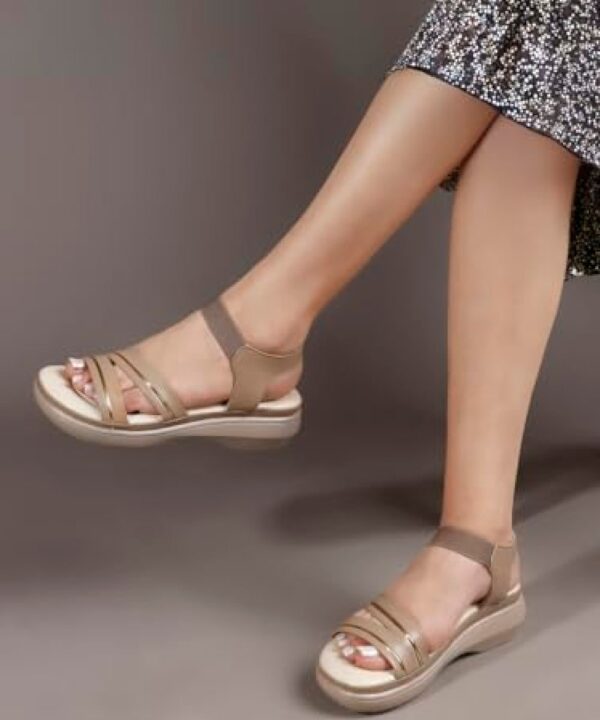 Women’s Wedge Sandals Platform Heels-Beige-1199
