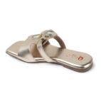 Fancy Slip-On Slippers with Bow Tie Design - Golden-1260