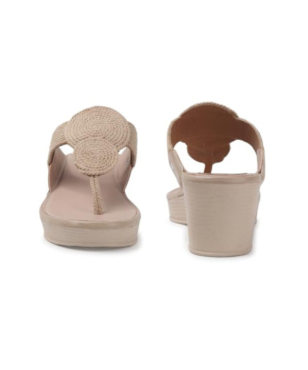 Kolhapuri Design Slip-on Slippers Girls - Beige-1224