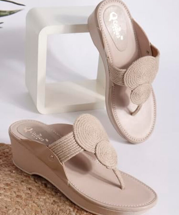 Kolhapuri Design Slip-on Slippers Girls - Beige-1225