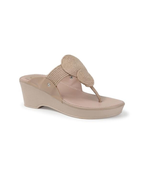 Kolhapuri Design Slip-on Slippers Girls - Beige-1227