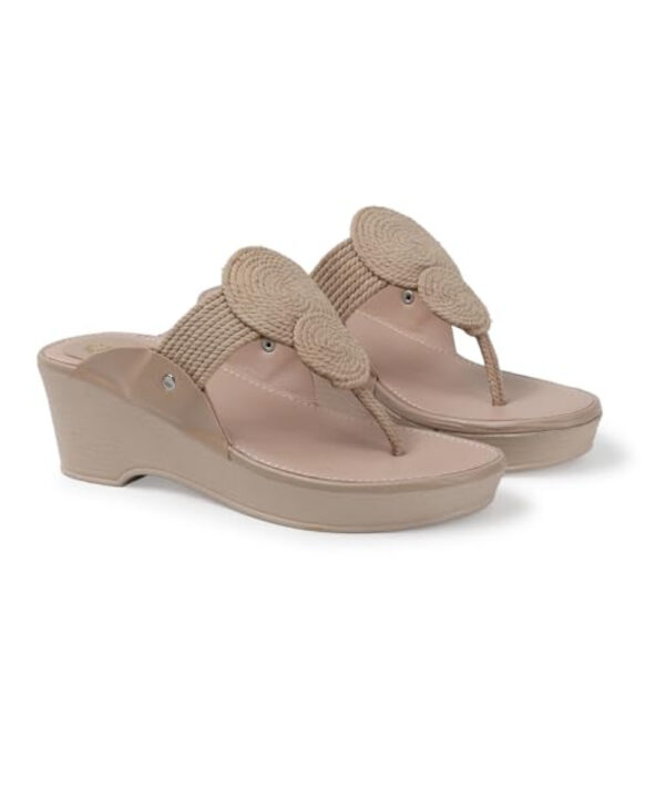 Kolhapuri Design Slip-on Slippers Girls - Beige-1229