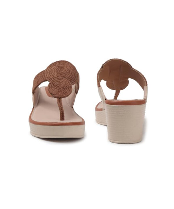 Kolhapuri Design Slip-on Slippers Girls - Brown-1234