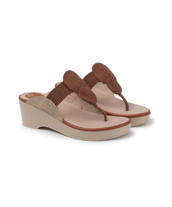 Kolhapuri Design Slip-on Slippers Girls - Brown-1239