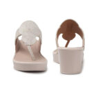 Kolhapuri Design Slip-on Slippers Girls - White-1234