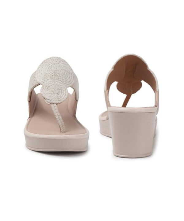 Kolhapuri Design Slip-on Slippers Girls - White-1234