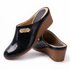 Formal Half Shoes & Party Wedge Sandals - Black-25
