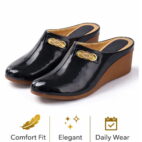 Formal Half Shoes & Party Wedge Sandals - Black-26