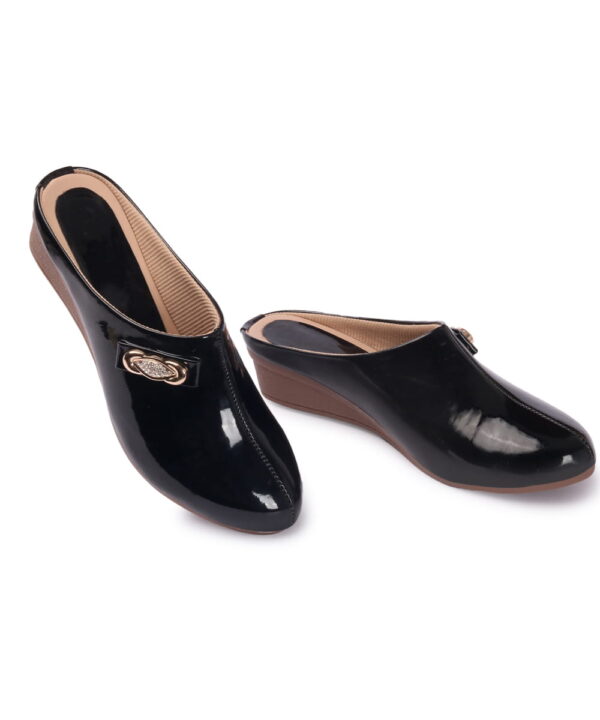 Formal Half Shoes & Party Wedge Sandals - Black-27 Formal Half Shoes & Party Wedge Sandals - Black-27