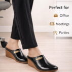 Formal Half Shoes & Party Wedge Sandals - Black-28