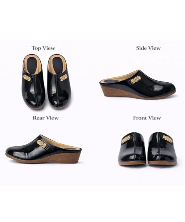 Formal Half Shoes & Party Wedge Sandals - Black-32 Formal Half Shoes & Party Wedge Sandals - Black-32
