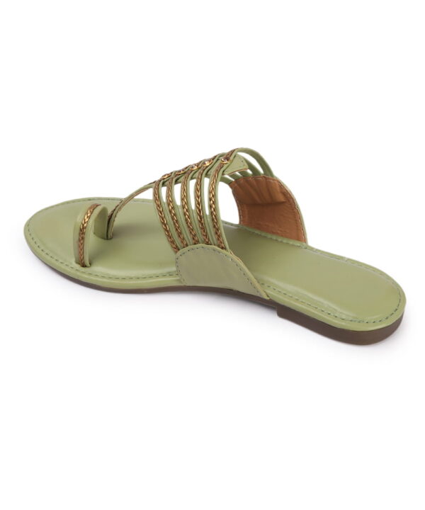 Kolhapuri Chappal for Women Stylish Footwear-green-1103 Kolhapuri Chappal for Women Stylish Footwear-green-1103