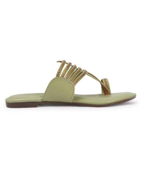 Kolhapuri Chappal for Women Stylish Footwear-green-199 Kolhapuri Chappal for Women Stylish Footwear-green-199