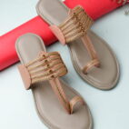 Kolhapuri Chappal for Women Stylish Footwear-pink-gery-78