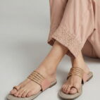 Kolhapuri Chappal for Women Stylish Footwear-pink-gery-89
