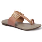 Kolhapuri Chappal for Women Stylish Footwear-pink-gery-90