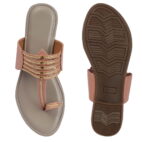 Kolhapuri Chappal for Women Stylish Footwear-pink-gery-92