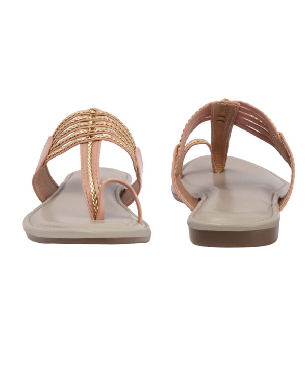 Kolhapuri Chappal for Women Stylish Footwear-pink-gery-94