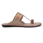 Open Toe Slippers, Slip-On Flats & Traditional Footwear - Peach-65