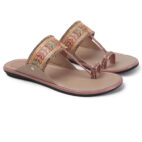 Open Toe Slippers, Slip-On Flats & Traditional Footwear - Peach-66