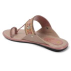 Open Toe Slippers, Slip-On Flats & Traditional Footwear - Peach-67