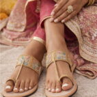 Slip-on Fancy Slippers for Girls - Beige-41