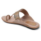 Slip-on Fancy Slippers for Girls - Beige-42