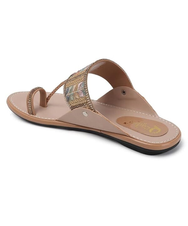 Slip-on Fancy Slippers for Girls - Beige-42 Slip-on Fancy Slippers for Girls - Beige-42