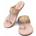 Slip-on Fancy Slippers for Girls - Beige-44