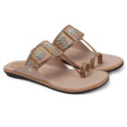 Slip-on Fancy Slippers for Girls - Beige-46