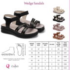 Stylish Women's Wedge Sandals Platform Heels -black-88