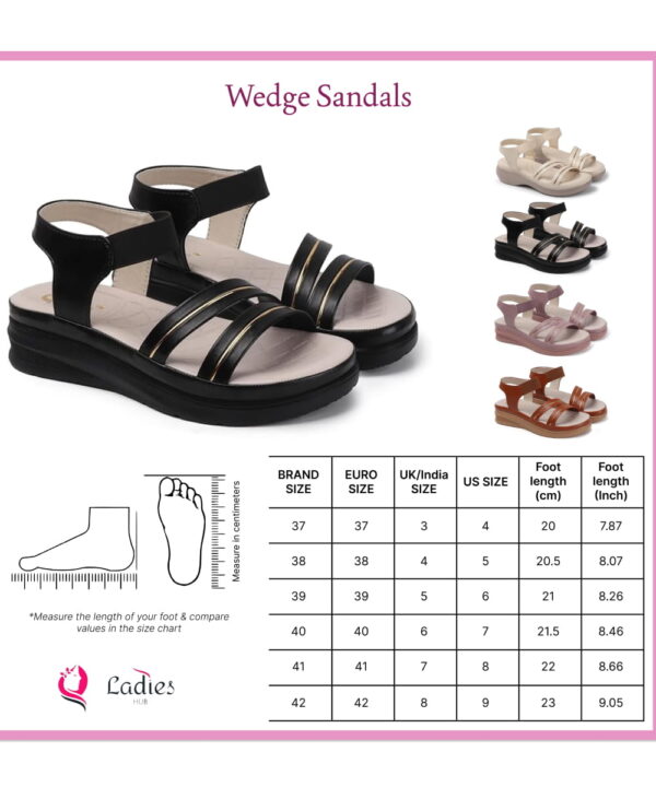 Stylish Women's Wedge Sandals Platform Heels -black-88