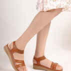 Stylish Women's Wedge Sandals Platform Heels-tan-70